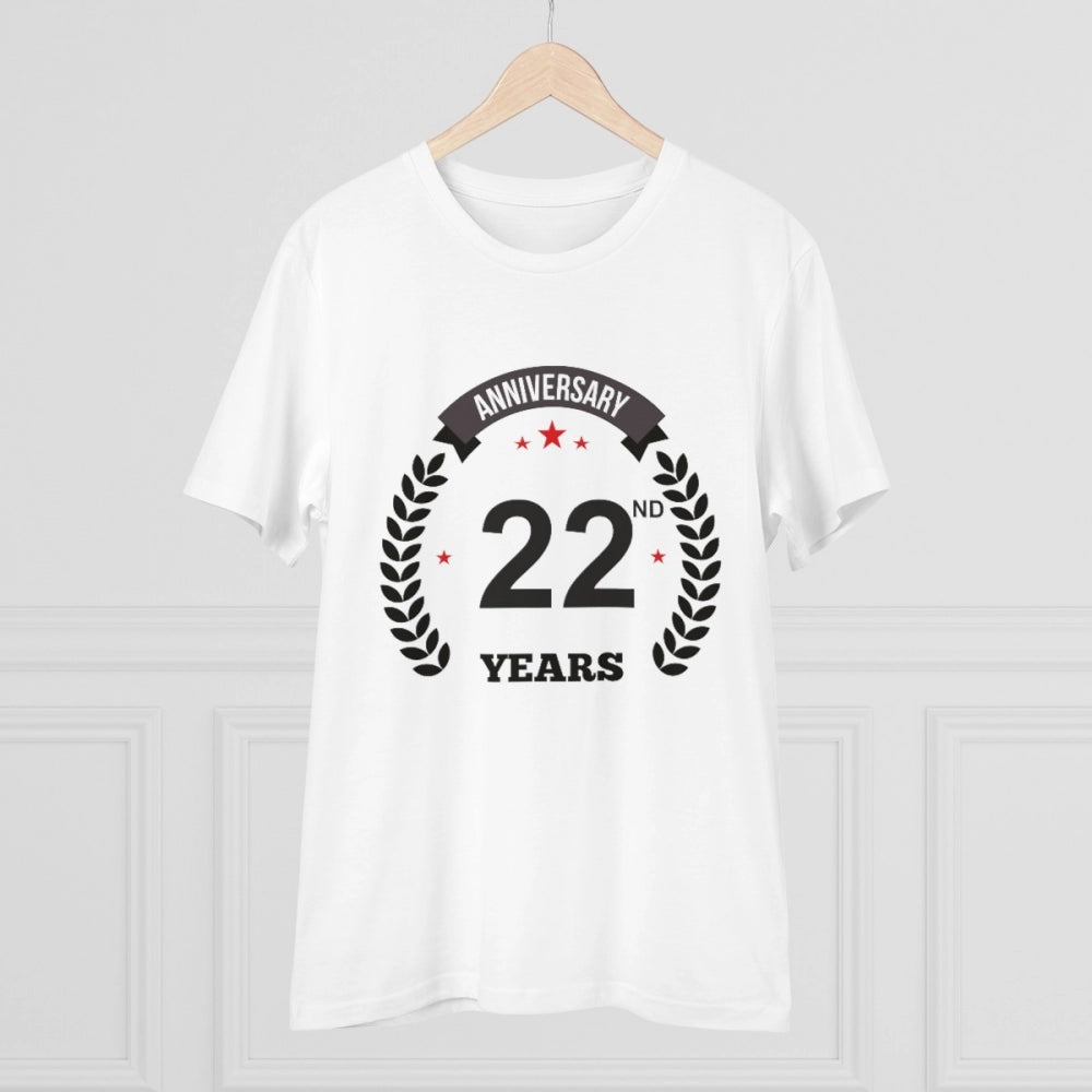 Men's PC Cotton 22nd Anniversary Printed T Shirt