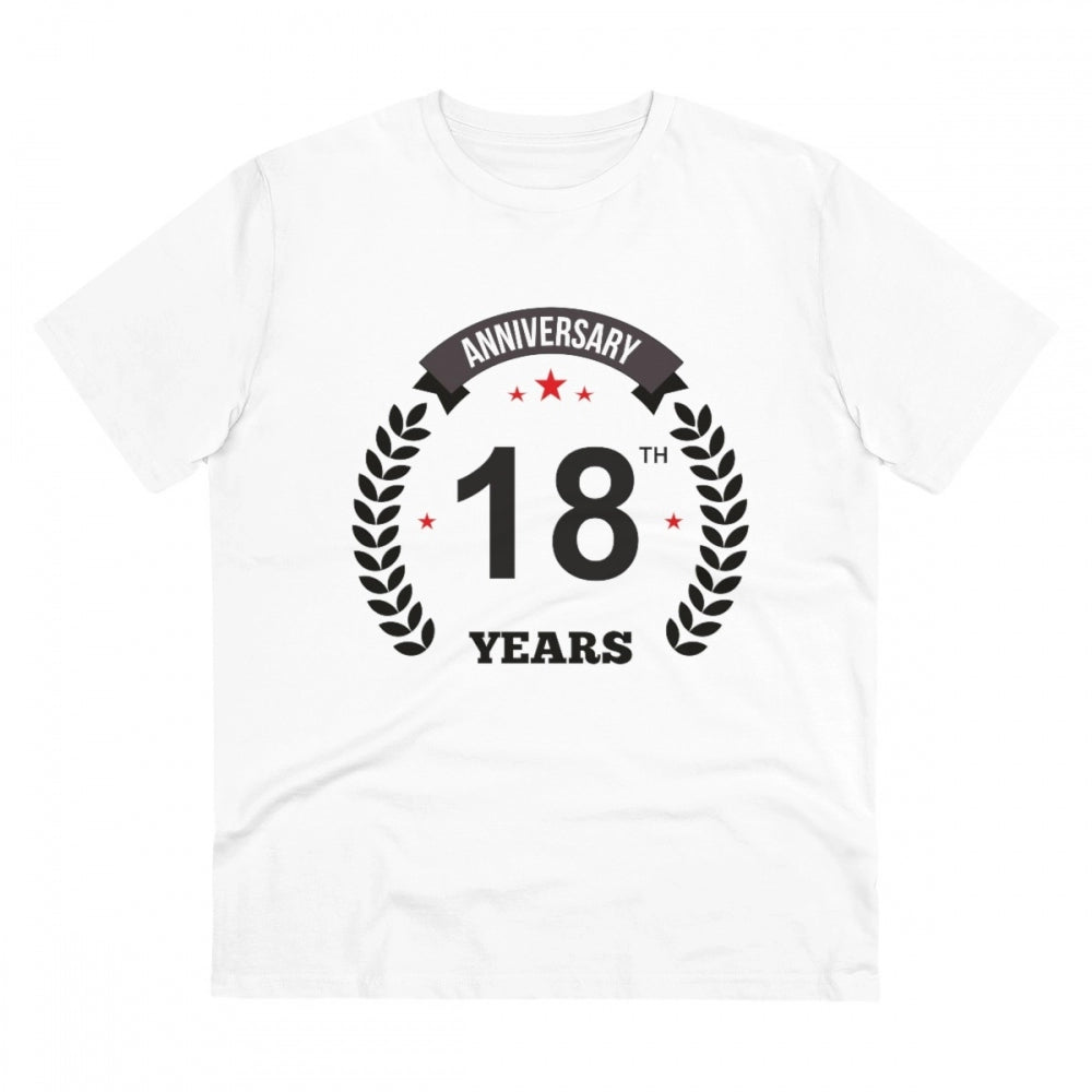 Men's PC Cotton 18th Anniversary Printed T Shirt