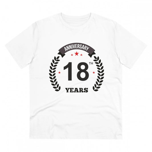 Men's PC Cotton 18th Anniversary Printed T Shirt