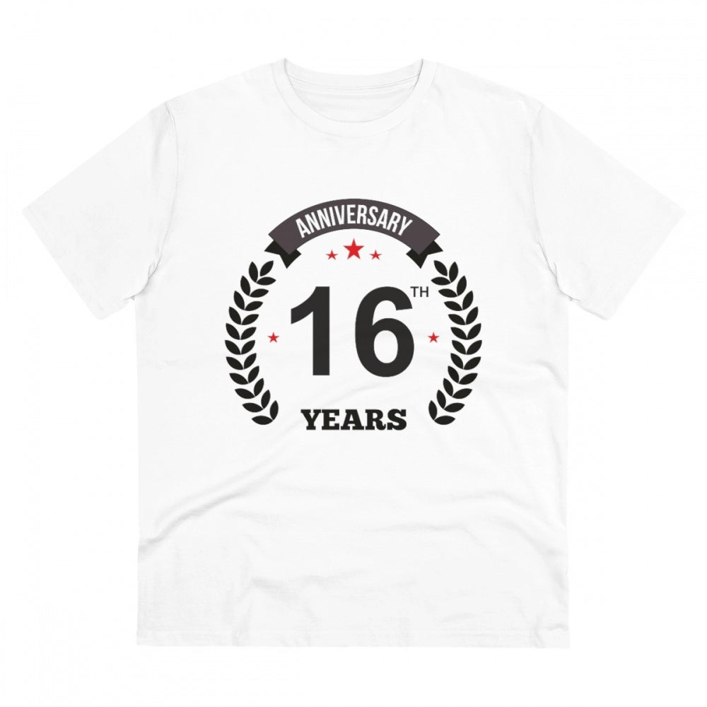 Men's PC Cotton 16th Anniversary Printed T Shirt