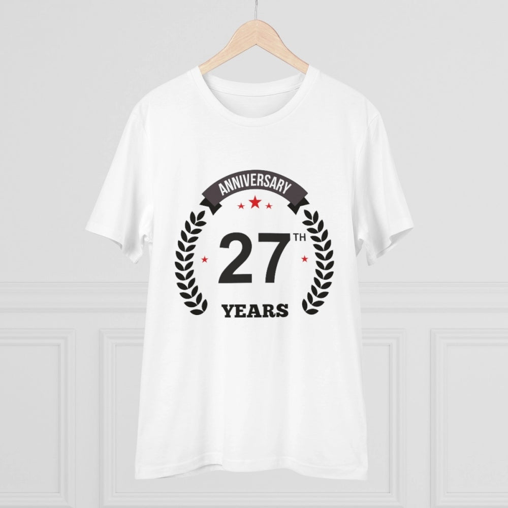 Men's PC Cotton 27th Anniversary Printed T Shirt