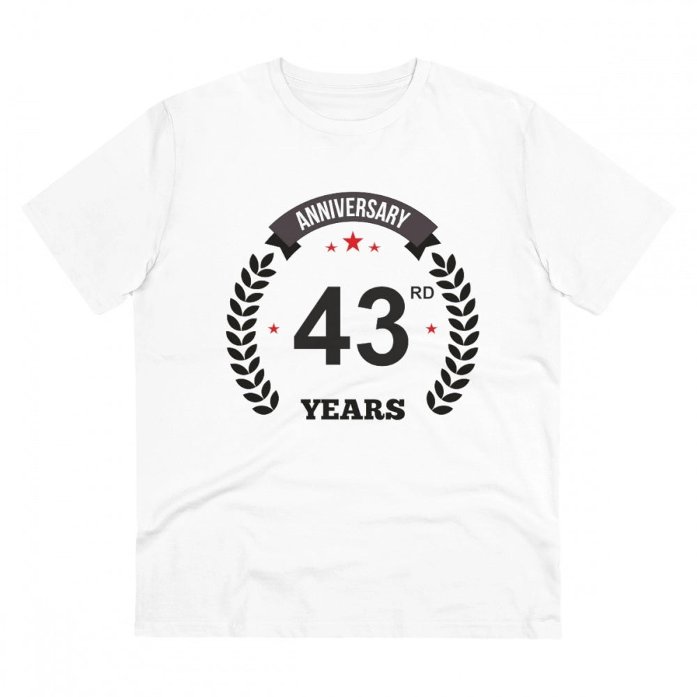 Men's PC Cotton 43rd Anniversary Printed T Shirt