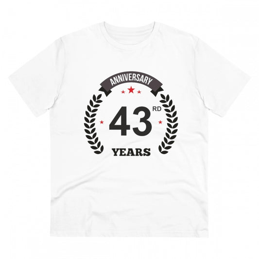 Men's PC Cotton 43rd Anniversary Printed T Shirt