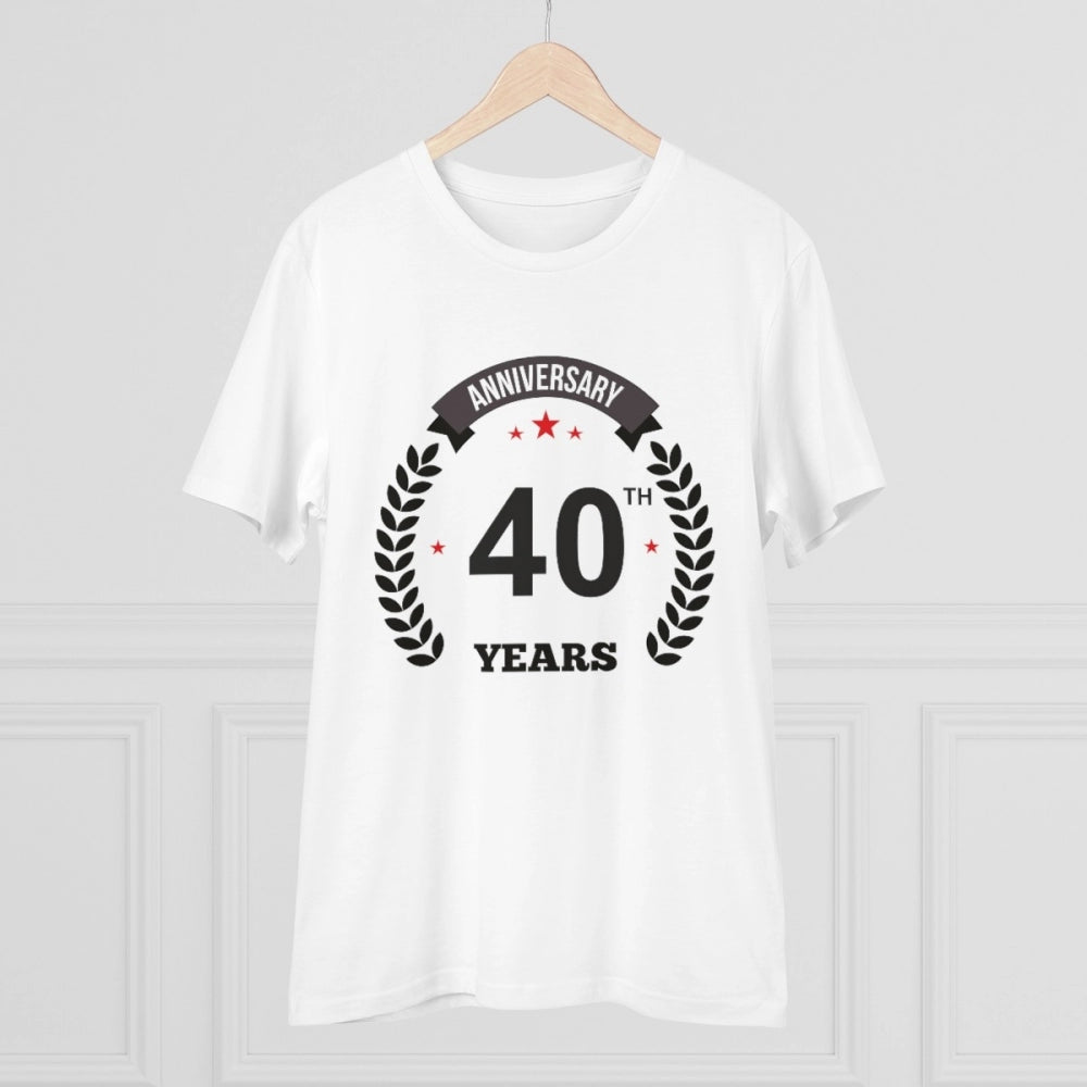 Men's PC Cotton 40th Anniversary Printed T Shirt