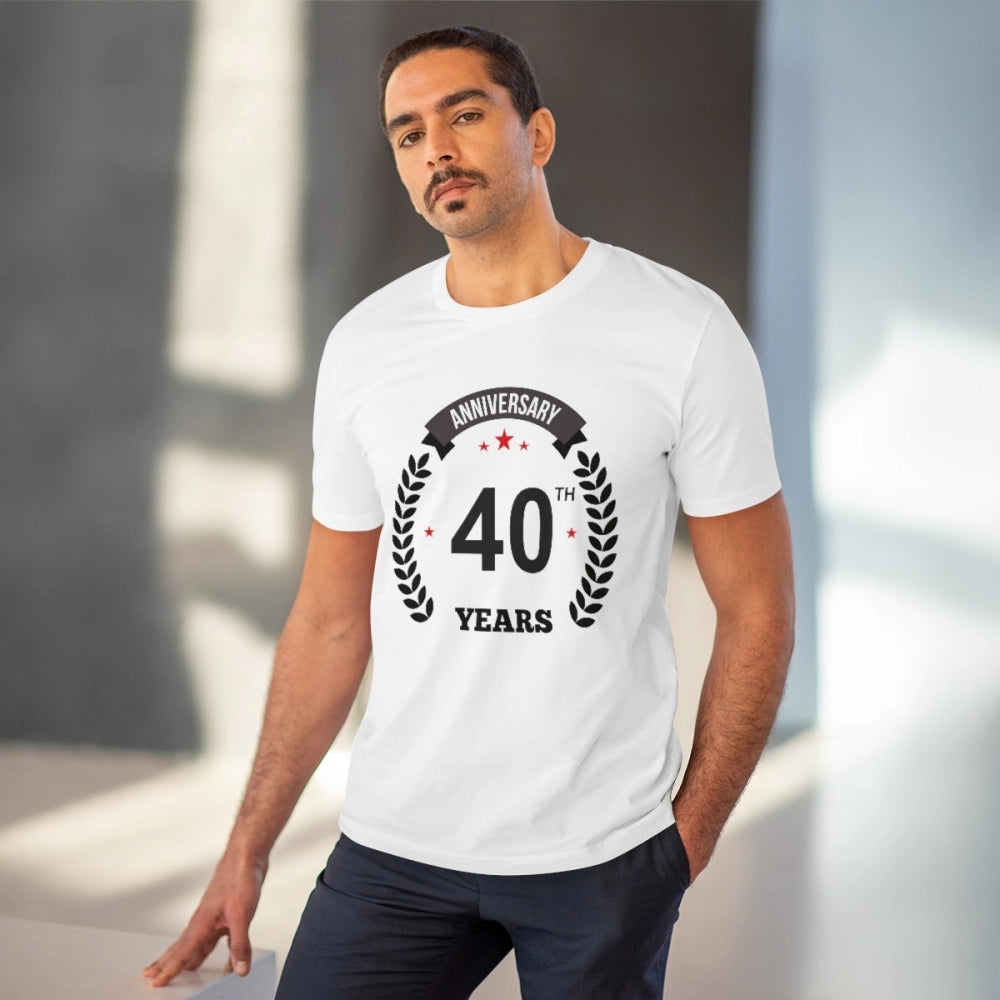 Men's PC Cotton 40th Anniversary Printed T Shirt