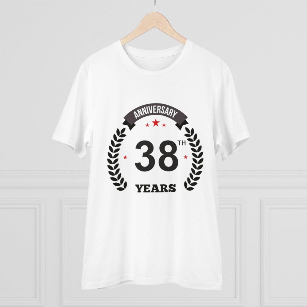 Men's PC Cotton 38th Anniversary Printed T Shirt
