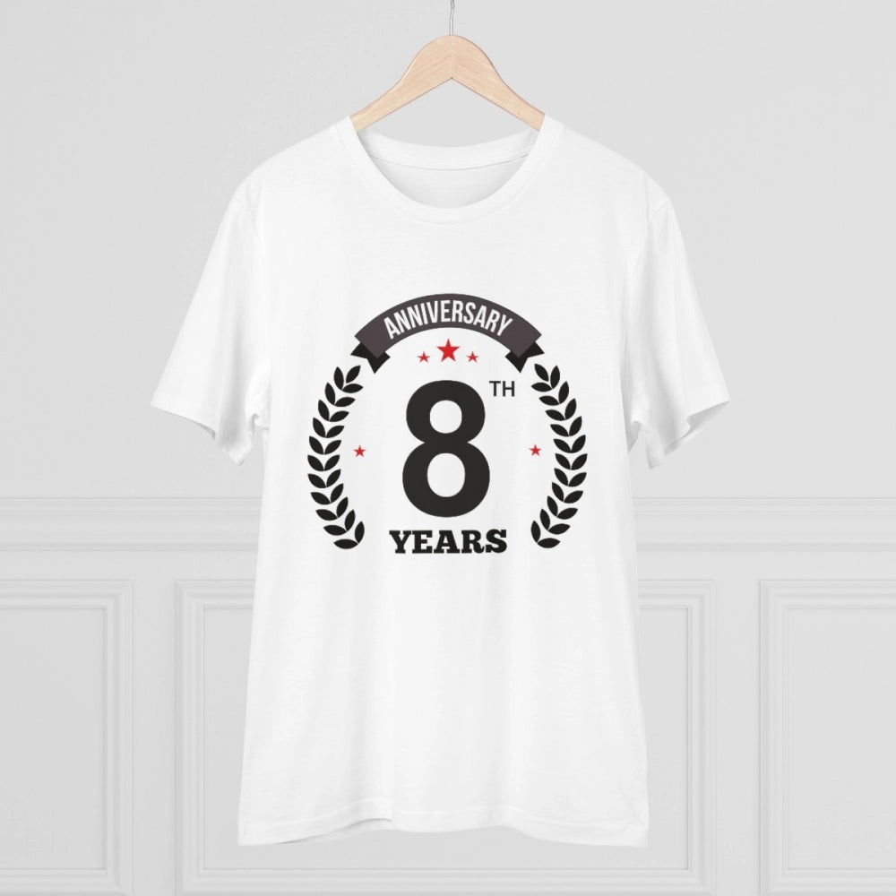 Men's PC Cotton 8th Anniversary Printed T Shirt