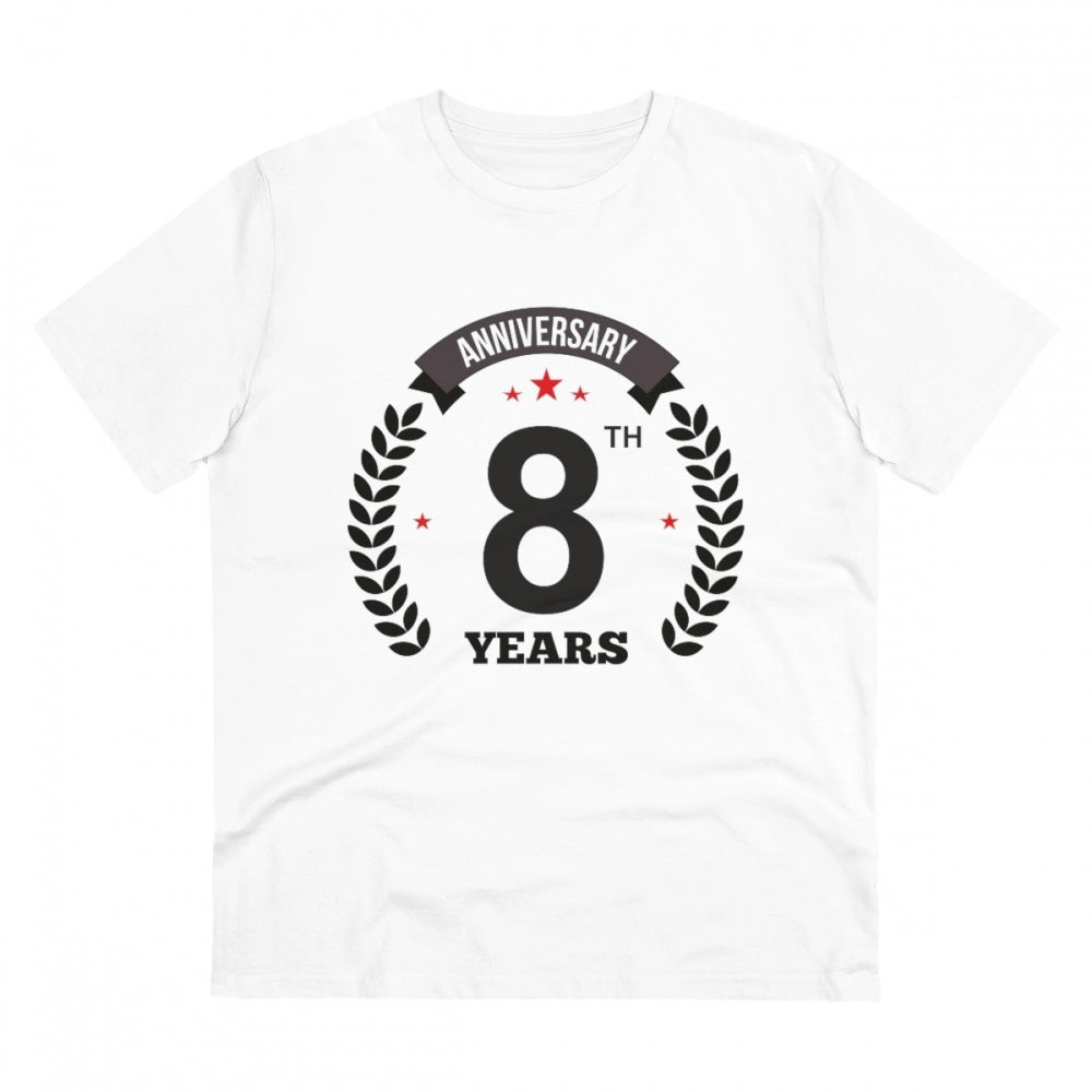 Men's PC Cotton 8th Anniversary Printed T Shirt