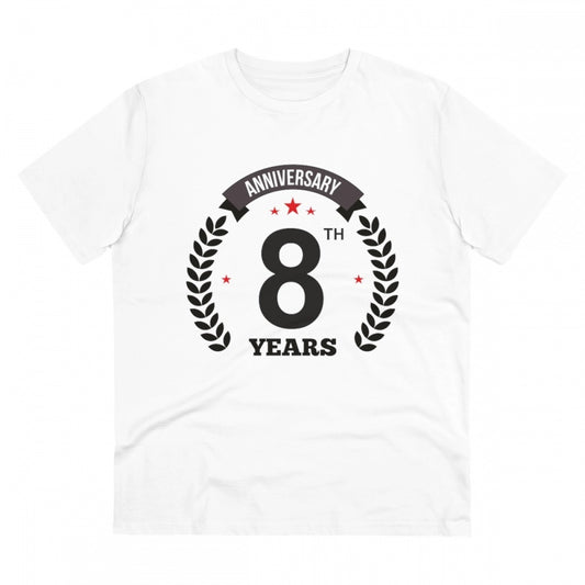Men's PC Cotton 8th Anniversary Printed T Shirt