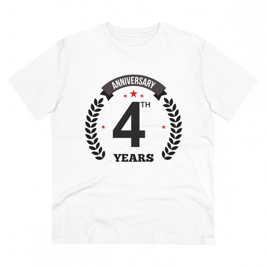 Men's PC Cotton 4th Anniversary Printed T Shirt