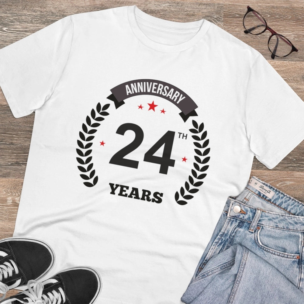 Men's PC Cotton 24th Anniversary Printed T Shirt