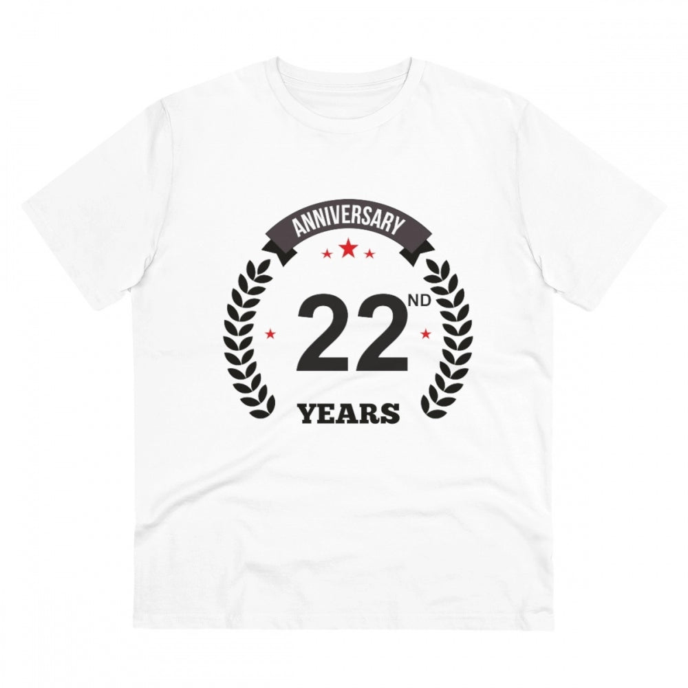 Men's PC Cotton 22nd Anniversary Printed T Shirt