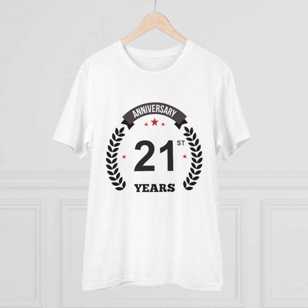 Men's PC Cotton 21st Anniversary Printed T Shirt