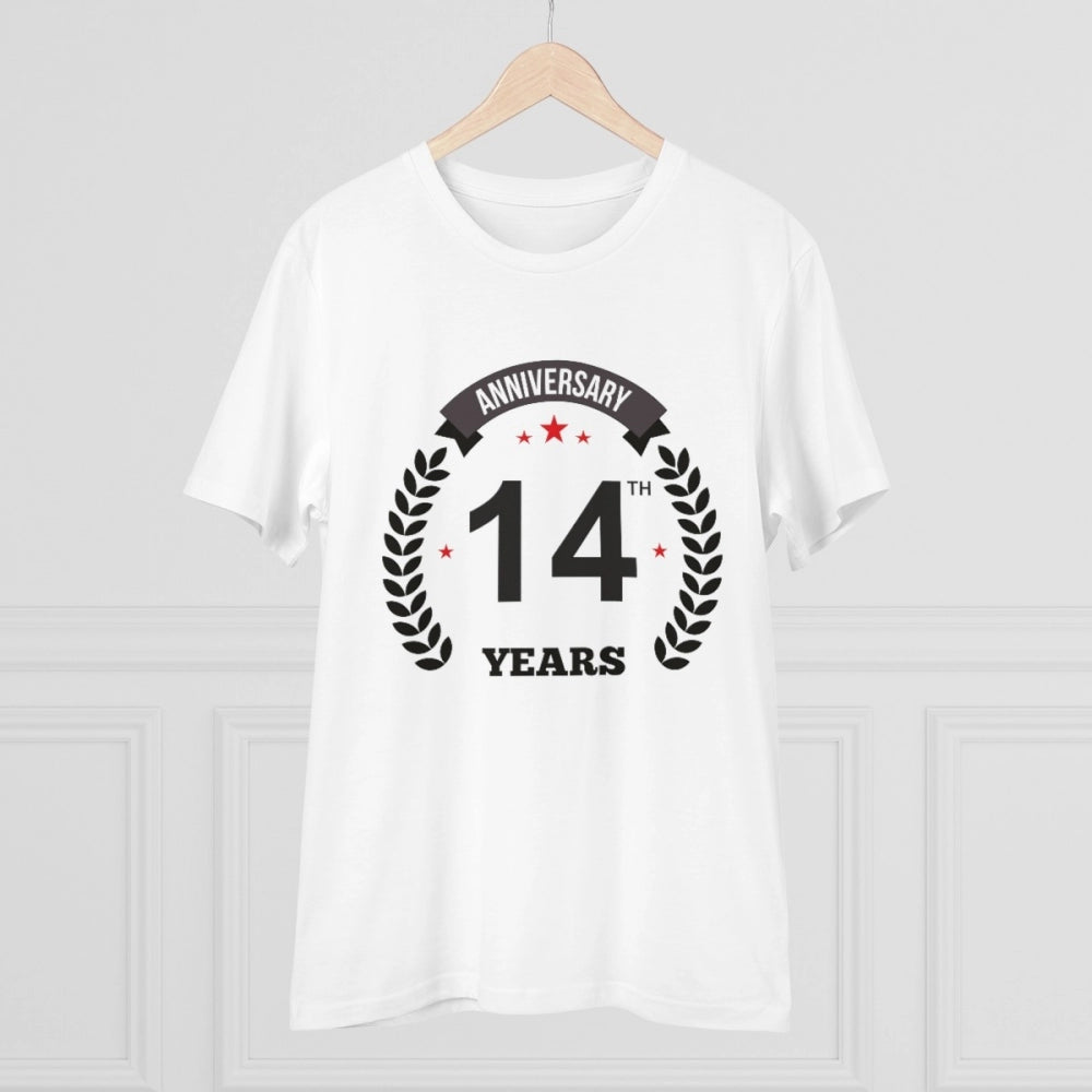 Men's PC Cotton 14th Anniversary Printed T Shirt
