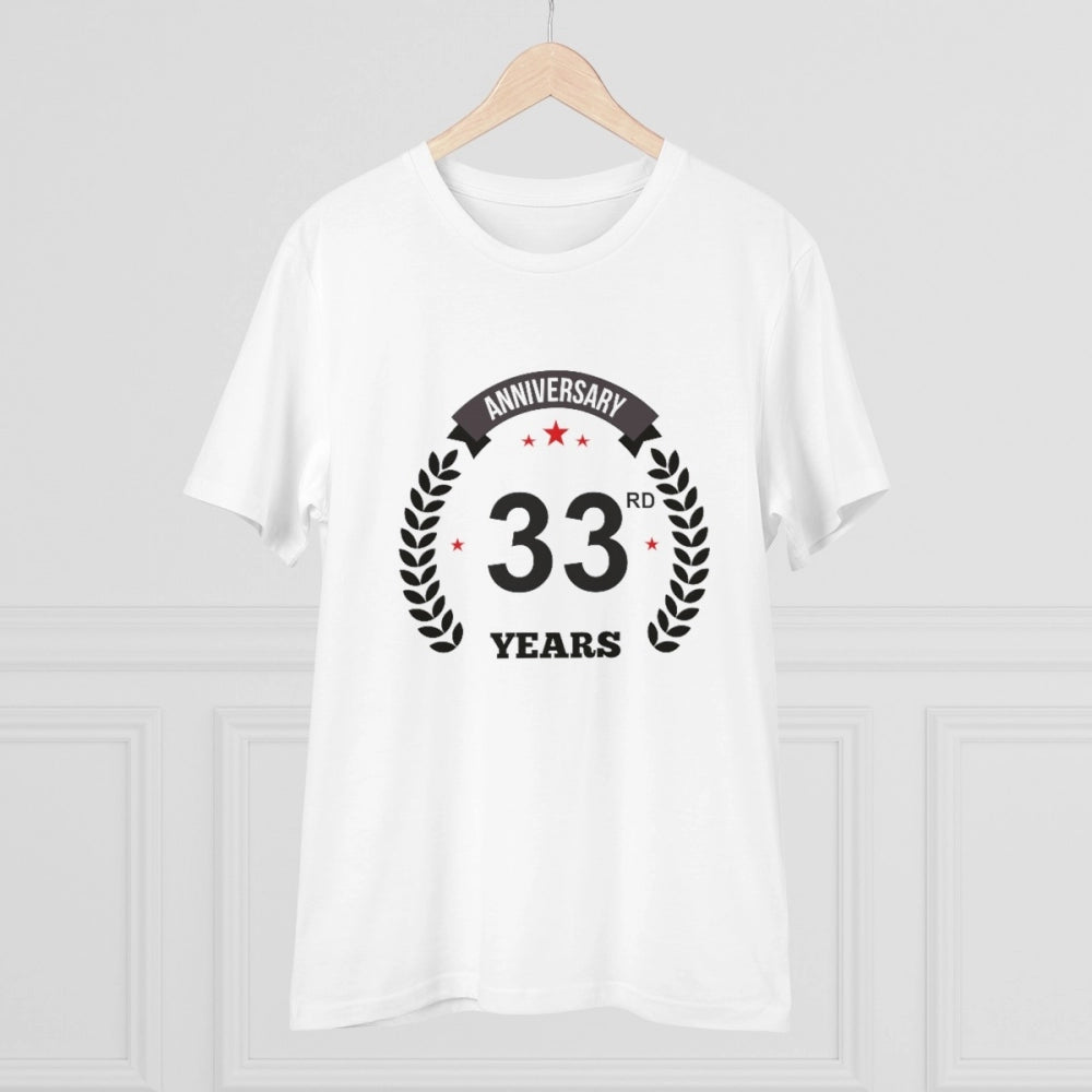 Men's PC Cotton 33rd Anniversary Printed T Shirt