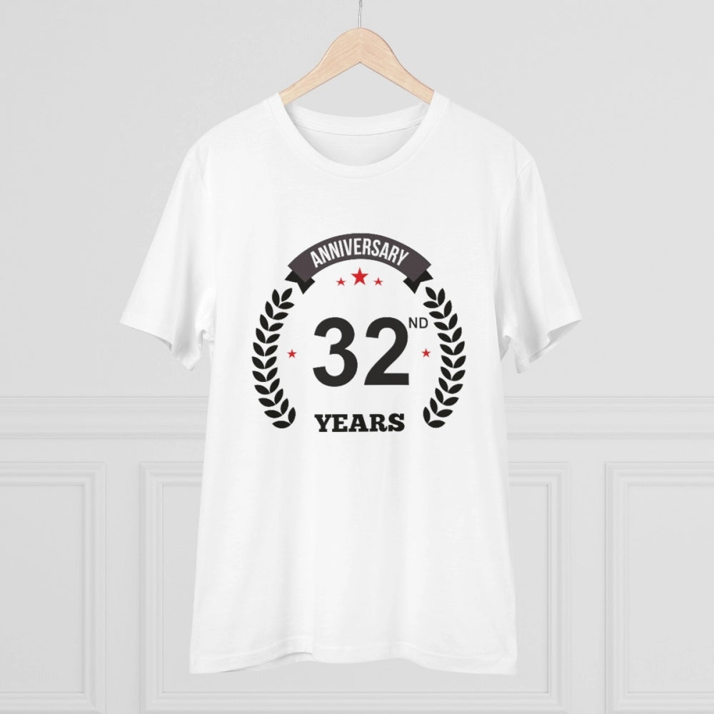 Men's PC Cotton 32nd Anniversary Printed T Shirt