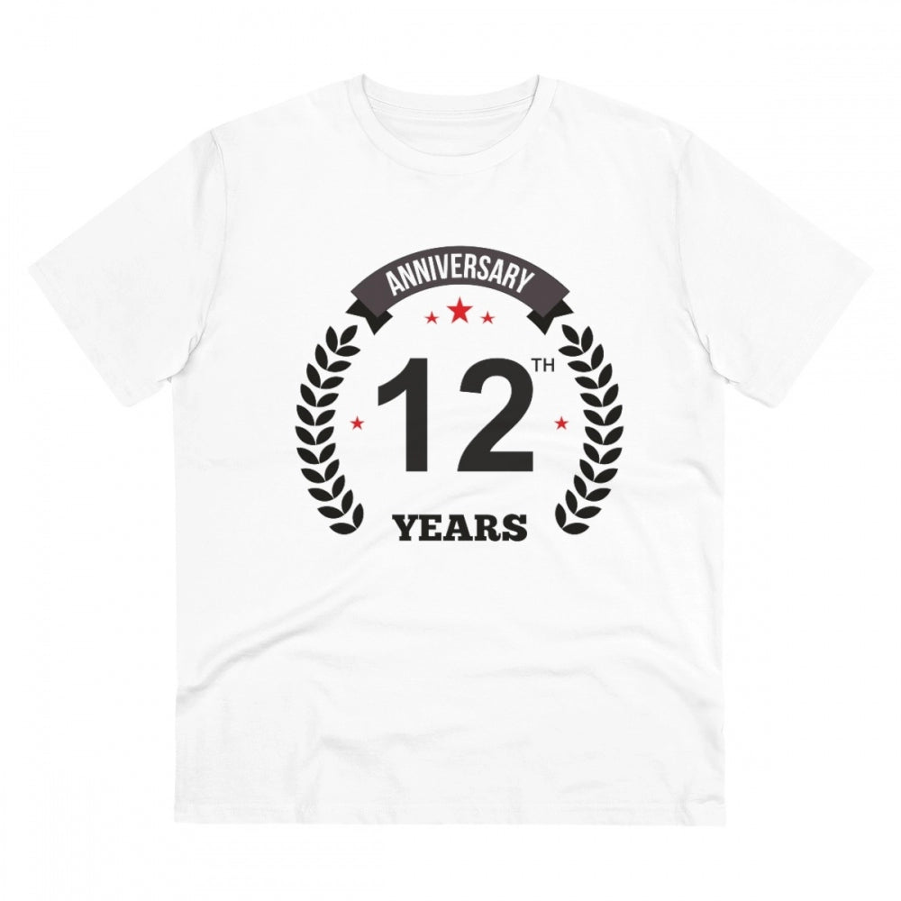 Men's PC Cotton 12th Anniversary Printed T Shirt