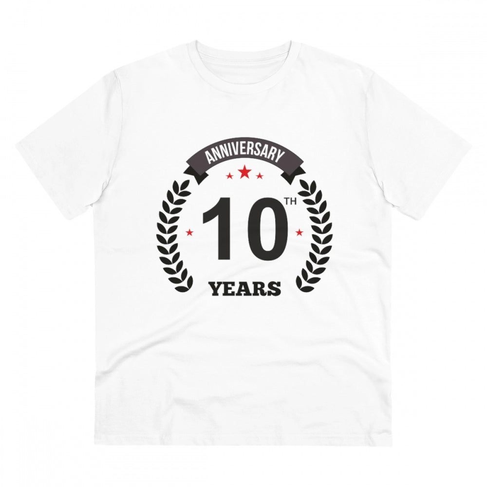 Men's PC Cotton 10th Anniversary Printed T Shirt