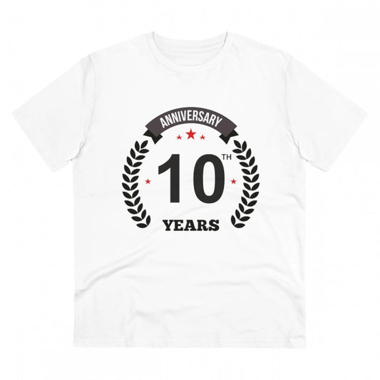 Men's PC Cotton 10th Anniversary Printed T Shirt