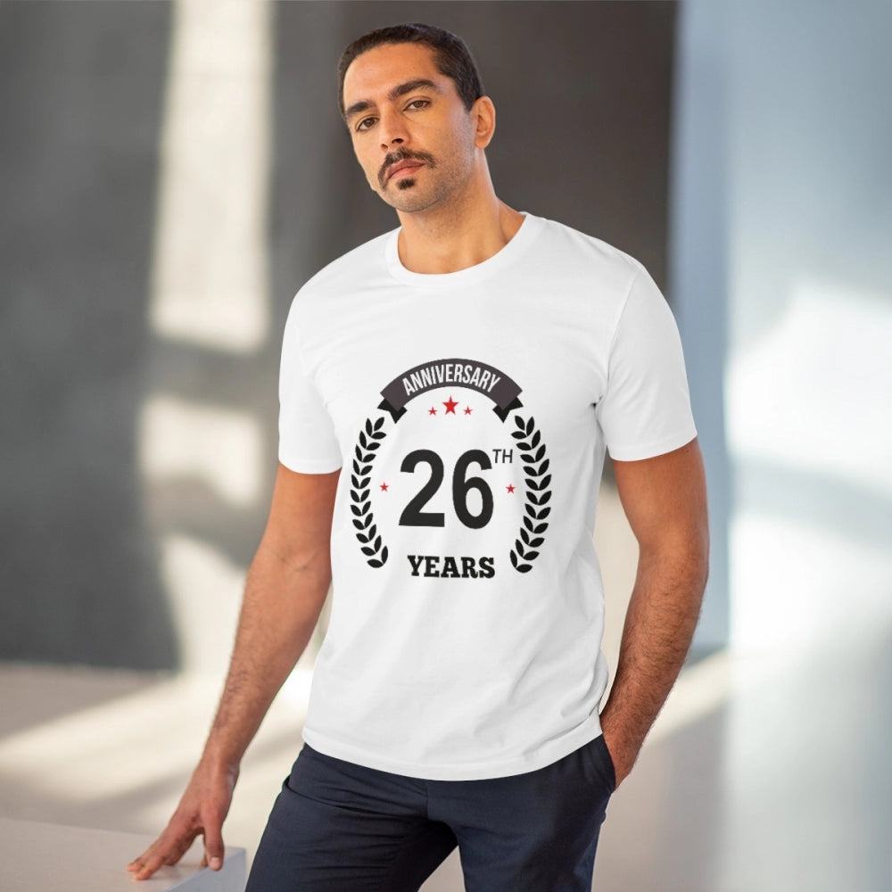 Men's PC Cotton 26th Anniversary Printed T Shirt