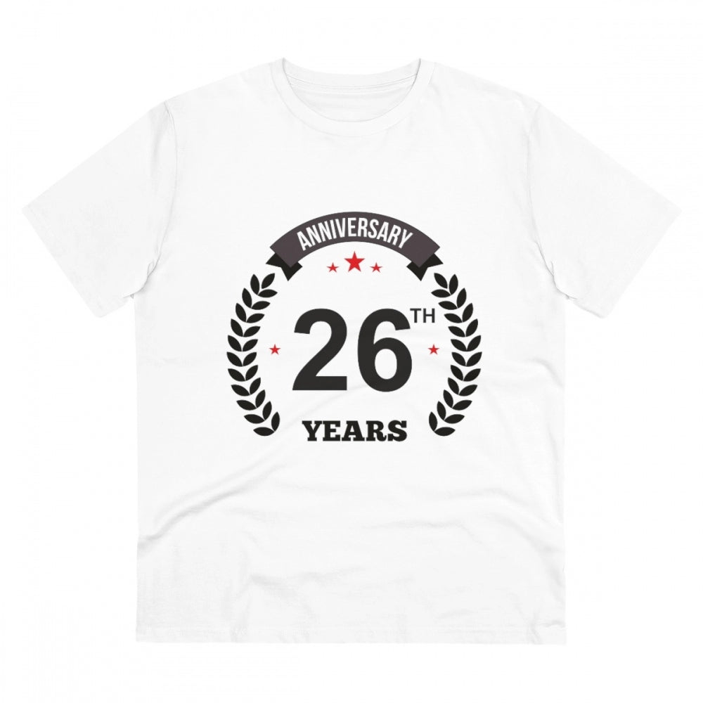 Men's PC Cotton 26th Anniversary Printed T Shirt