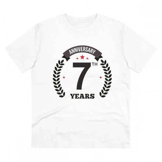 Men's PC Cotton 7th Anniversary Printed T Shirt