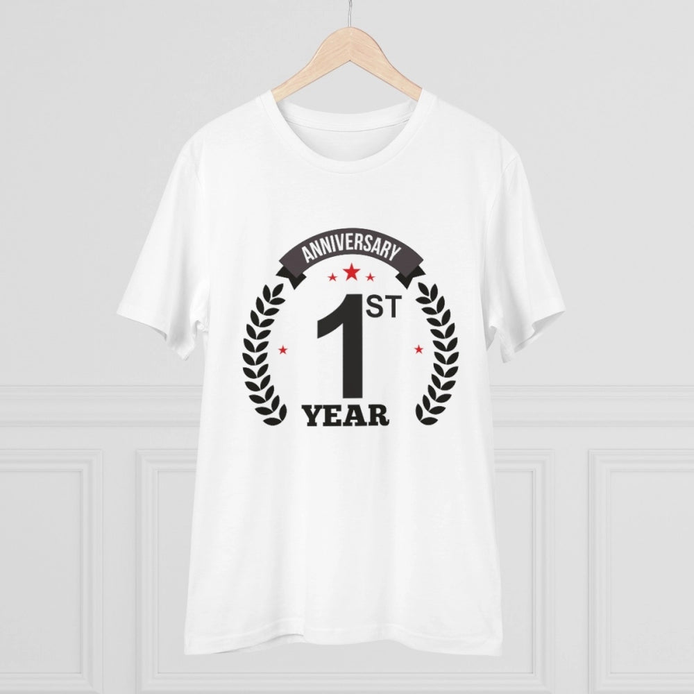 Men's PC Cotton 1st Anniversary Printed T Shirt
