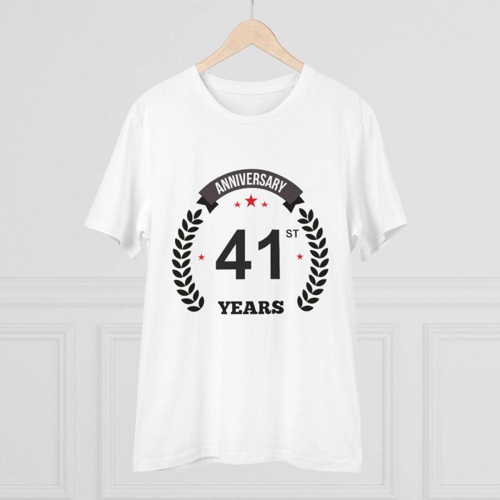 Men's PC Cotton 41st Anniversary Printed T Shirt