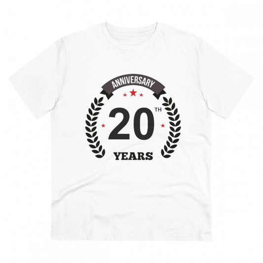 Men's PC Cotton 20th Anniversary Printed T Shirt