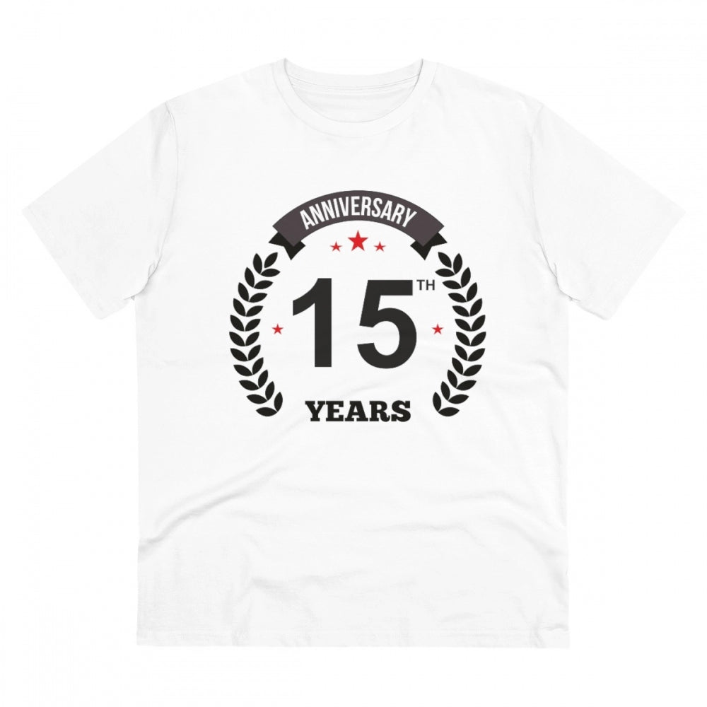 Men's PC Cotton 15th Anniversary Printed T Shirt