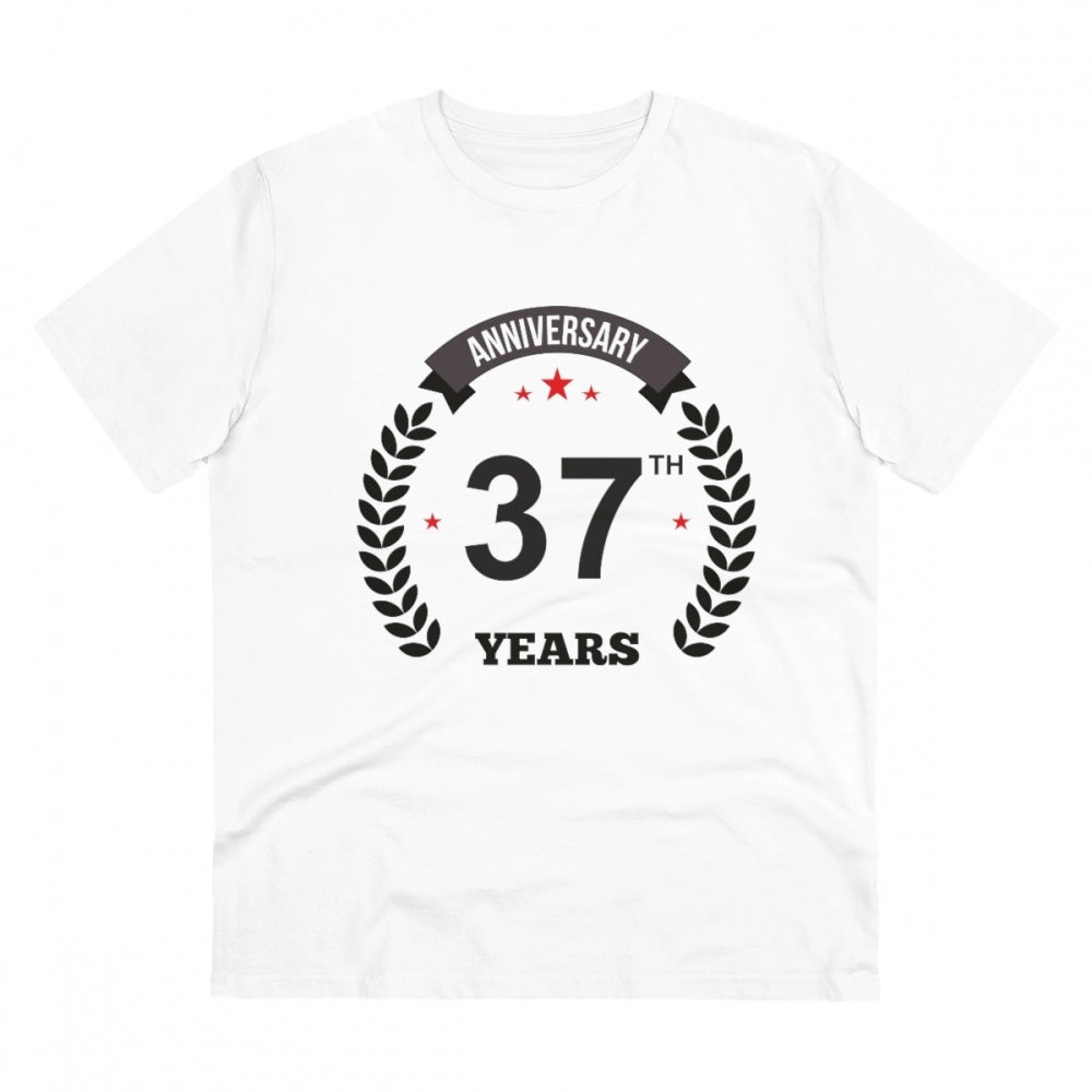 Men's PC Cotton 37th Anniversary Printed T Shirt