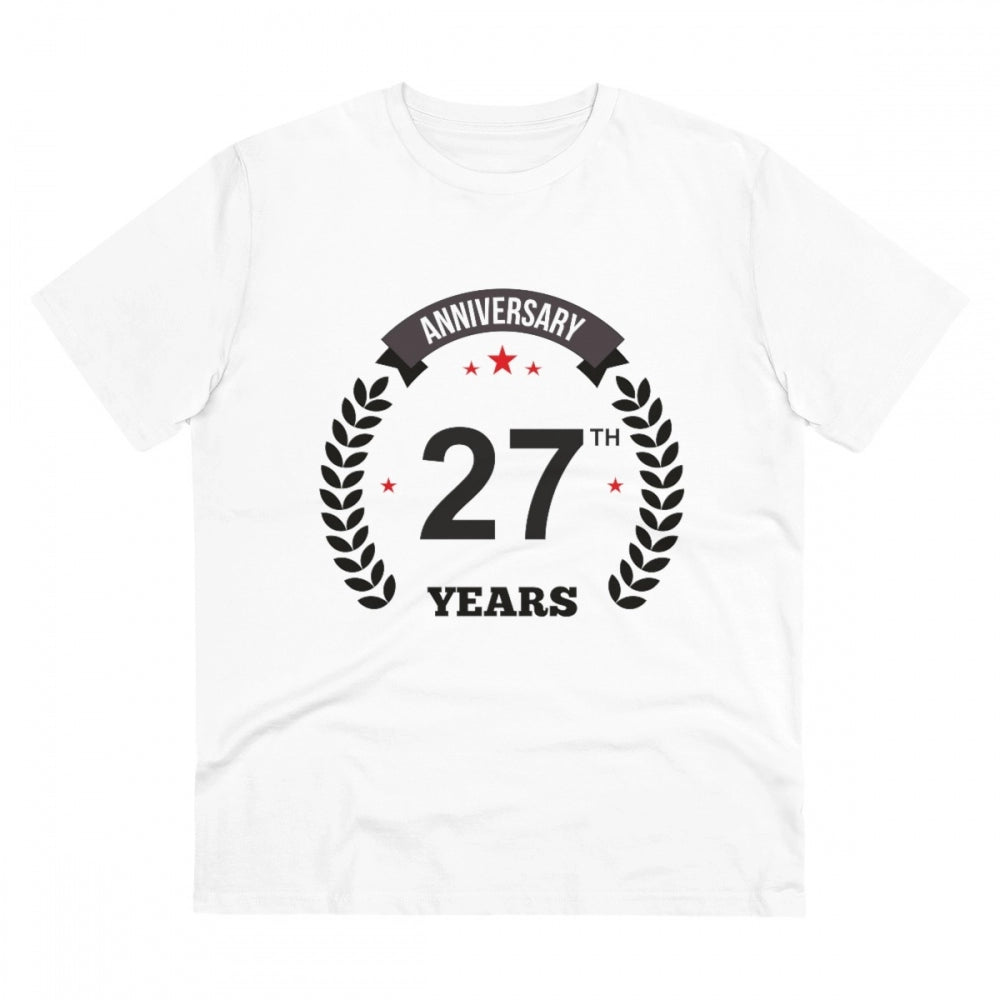 Men's PC Cotton 27th Anniversary Printed T Shirt