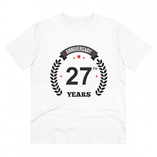 Men's PC Cotton 27th Anniversary Printed T Shirt