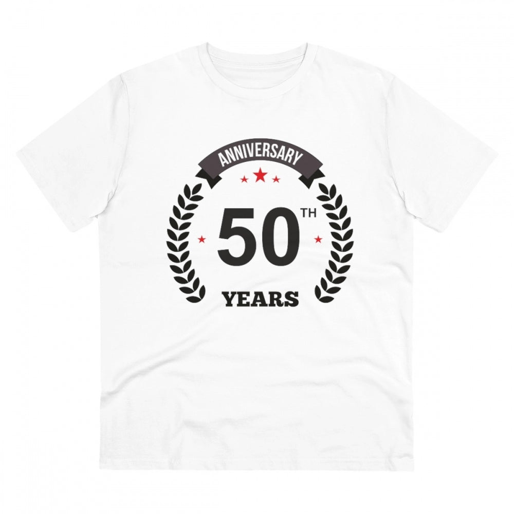 Men's PC Cotton 50th Anniversary Printed T Shirt