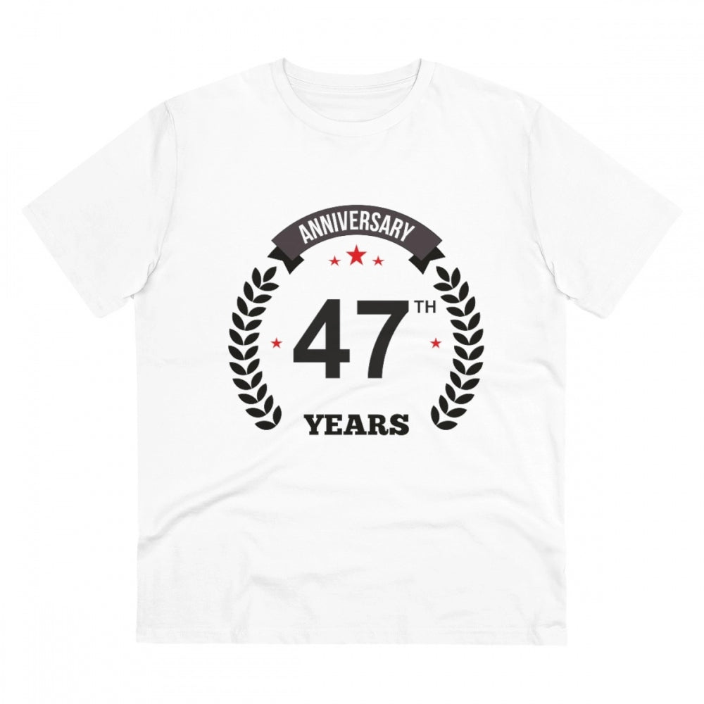 Men's PC Cotton 47th Anniversary Printed T Shirt