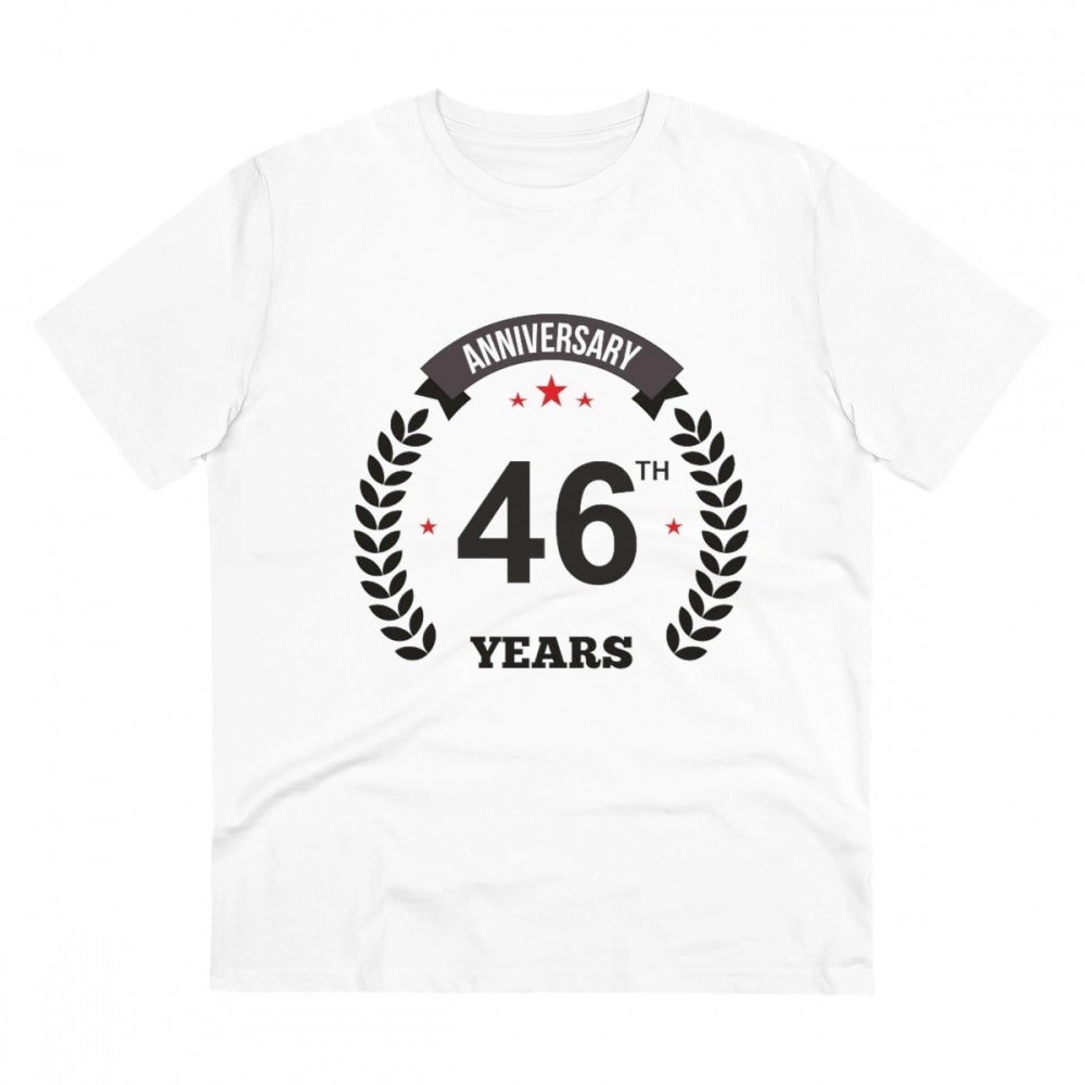 Men's PC Cotton 46th Anniversary Printed T Shirt