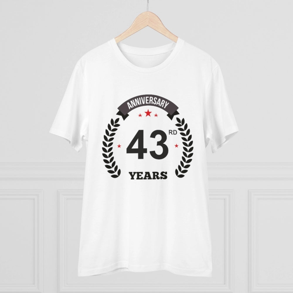 Men's PC Cotton 43rd Anniversary Printed T Shirt