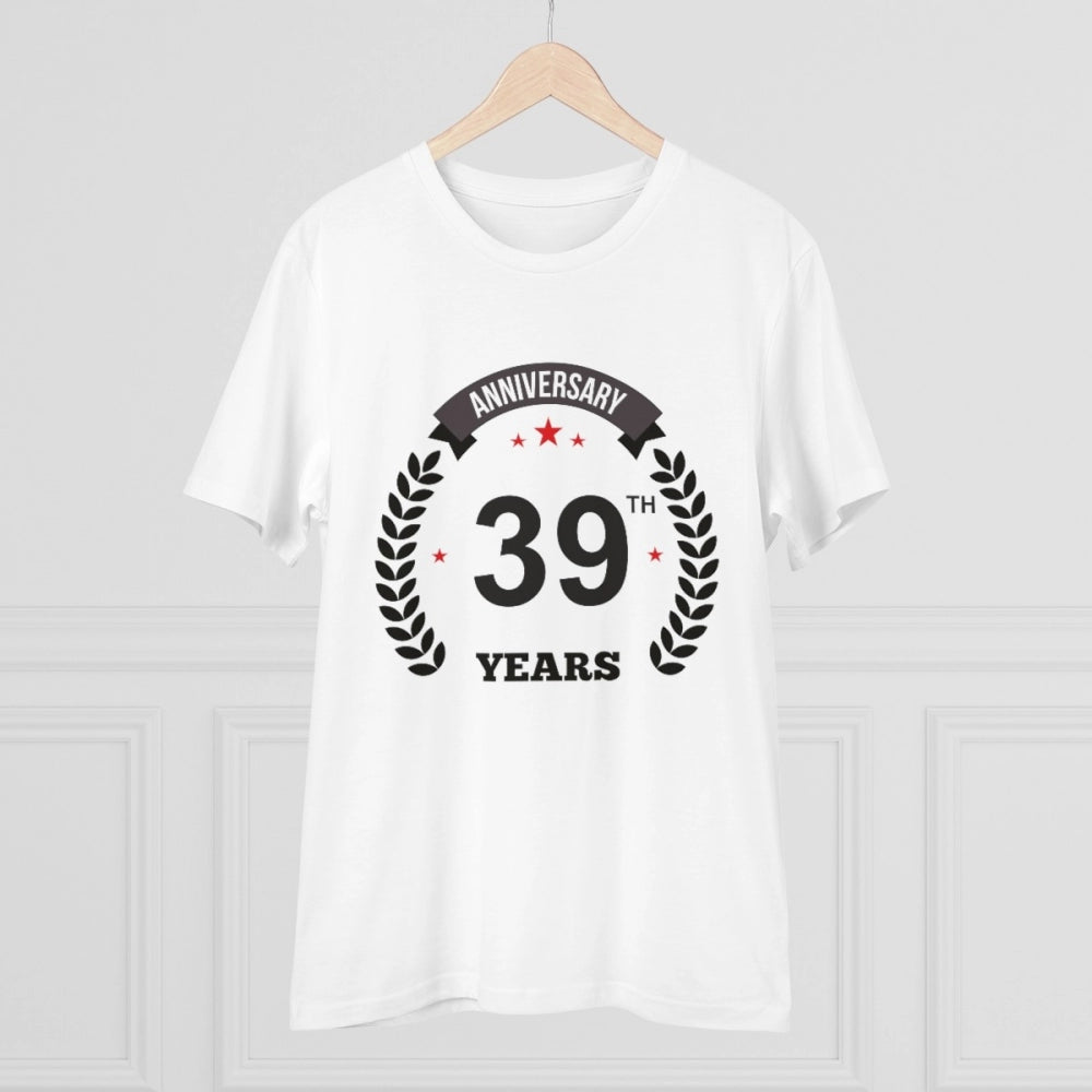 Men's PC Cotton 39th Anniversary Printed T Shirt