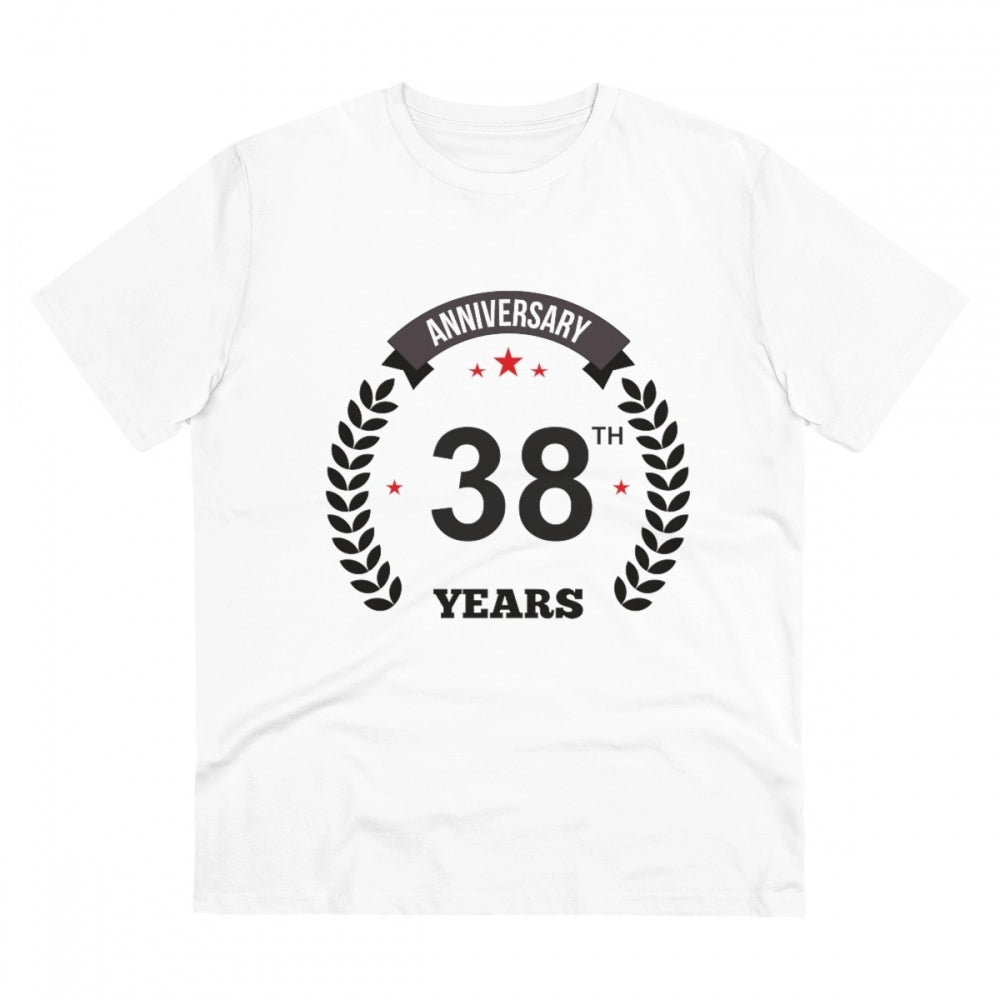 Men's PC Cotton 38th Anniversary Printed T Shirt