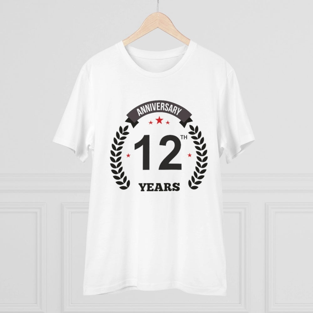 Men's PC Cotton 12th Anniversary Printed T Shirt