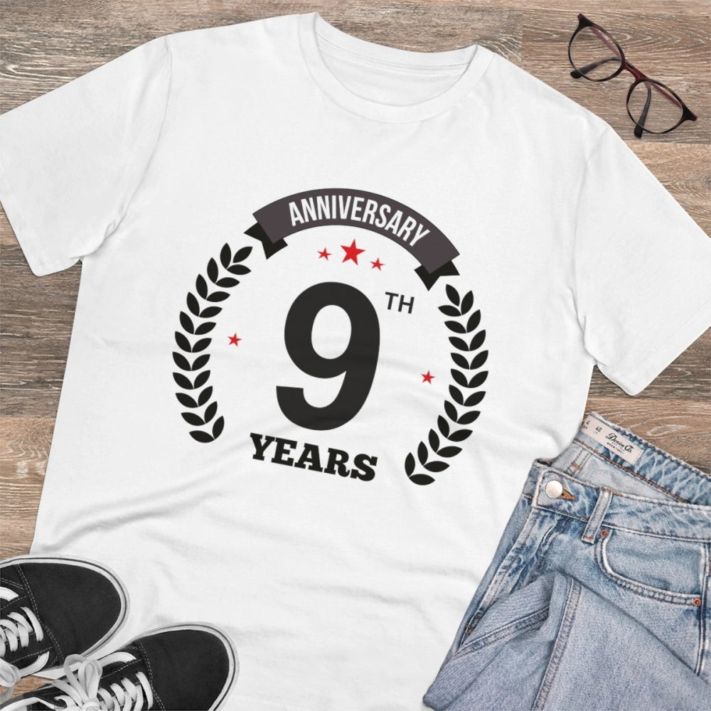 Men's PC Cotton 9th Anniversary Printed T Shirt
