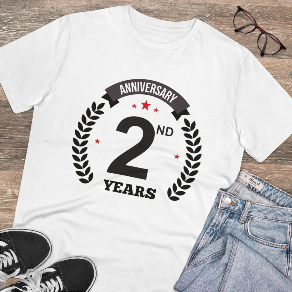 Men's PC Cotton 2nd Anniversary Printed T Shirt