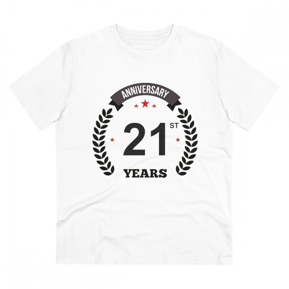 Men's PC Cotton 21st Anniversary Printed T Shirt