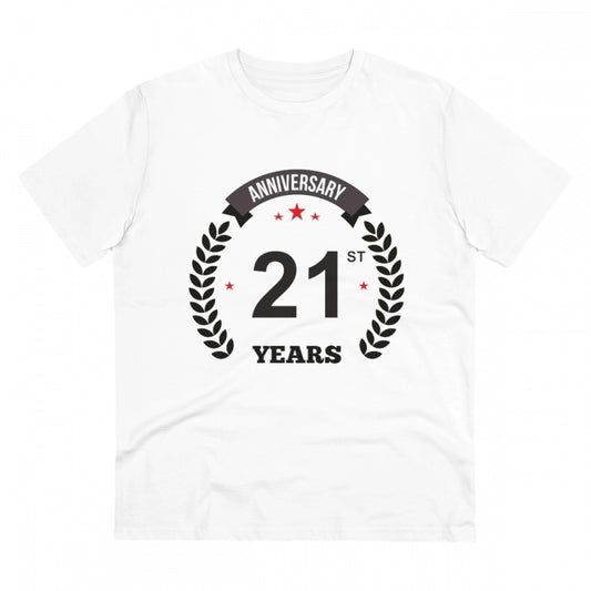 Men's PC Cotton 21st Anniversary Printed T Shirt