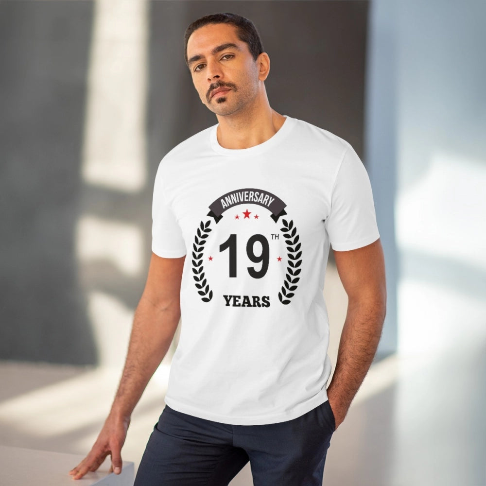 Men's PC Cotton 19th Anniversary Printed T Shirt