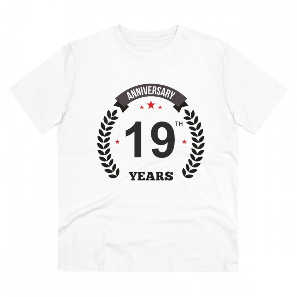 Men's PC Cotton 19th Anniversary Printed T Shirt