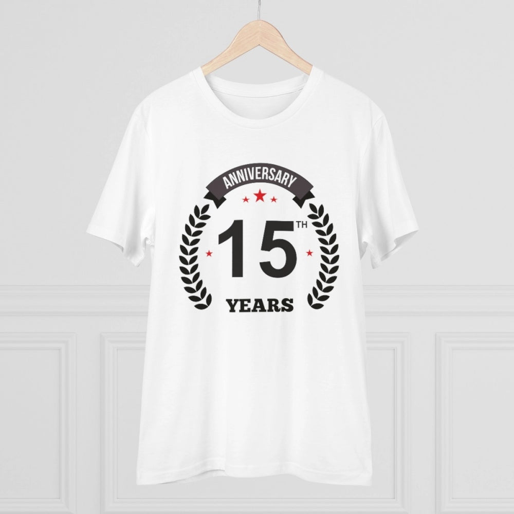 Men's PC Cotton 15th Anniversary Printed T Shirt