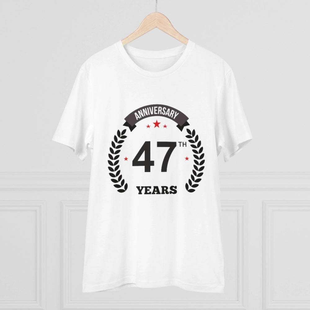 Men's PC Cotton 47th Anniversary Printed T Shirt