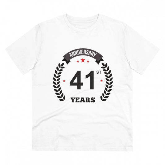 Men's PC Cotton 41st Anniversary Printed T Shirt
