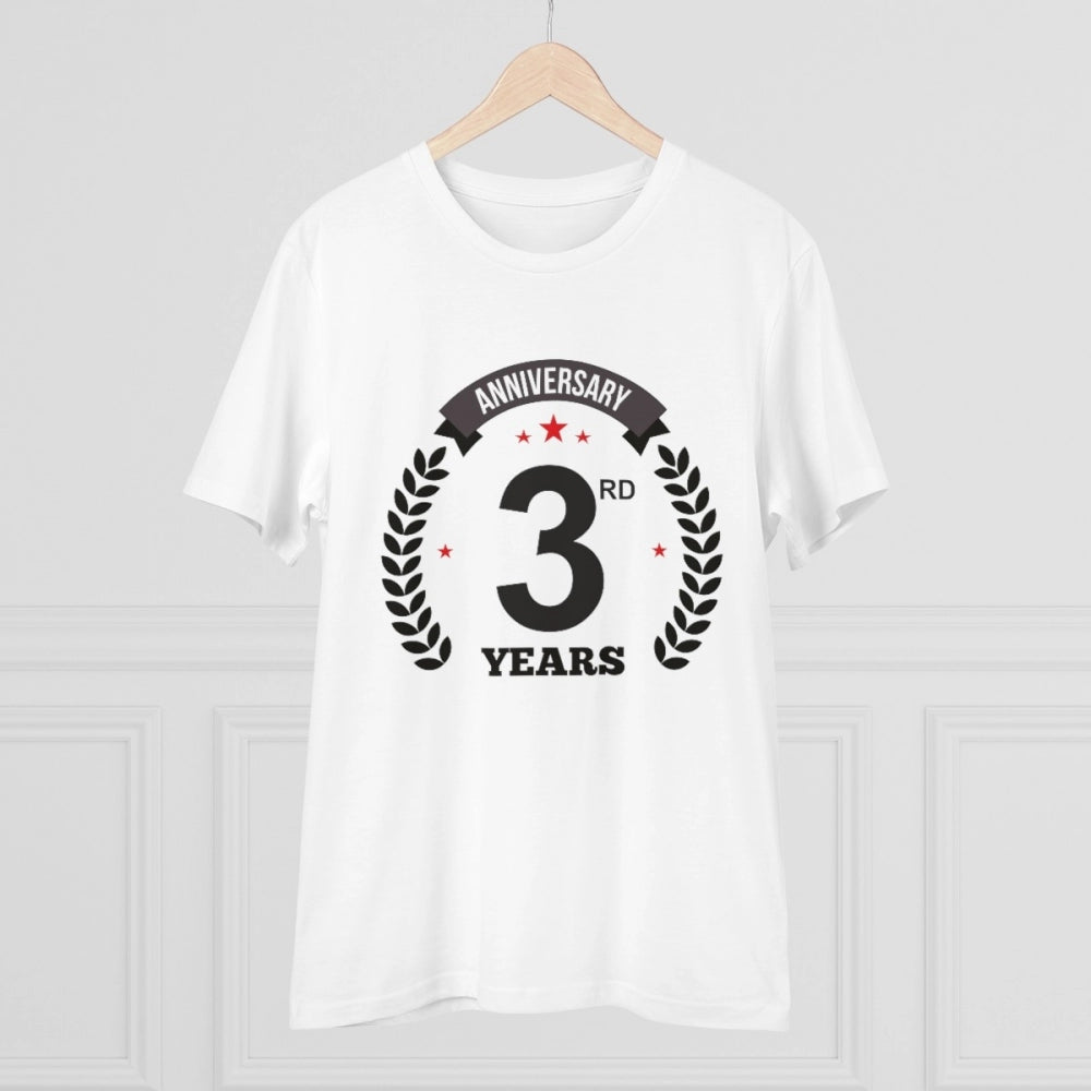 Men's PC Cotton 3rd Anniversary Printed T Shirt
